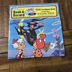 Vintage Book and Record Set with Colorful Cover